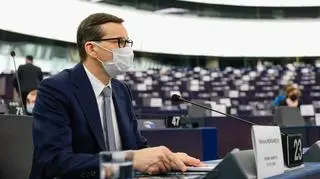 Mateusz Morawiecki speaking in European Parliament