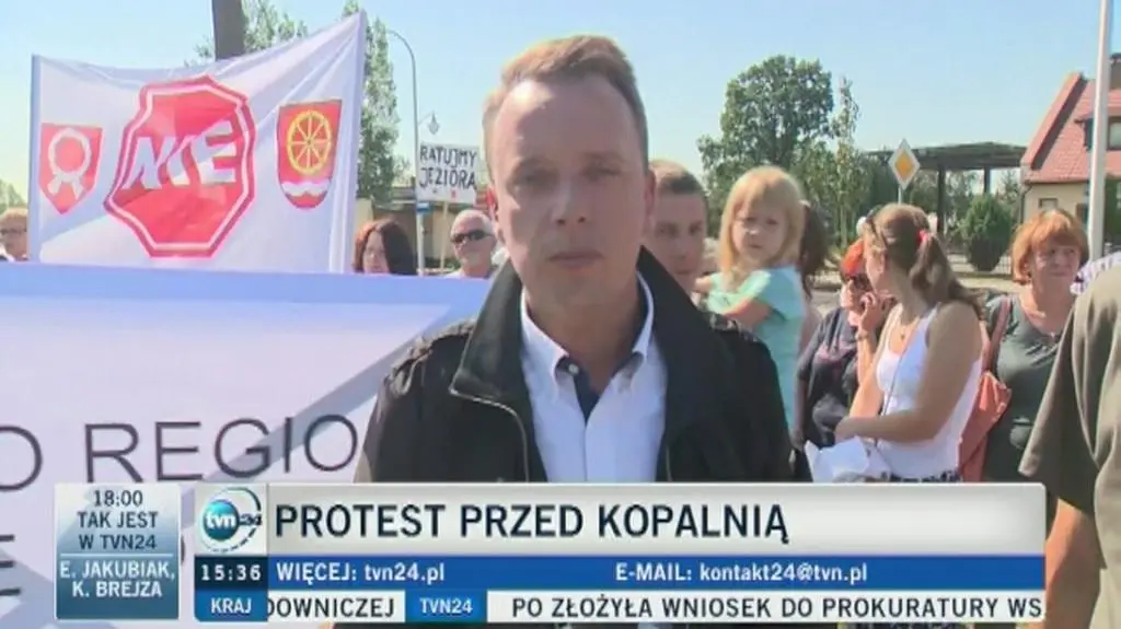 Protest przed siedzibą zarządu kopalni