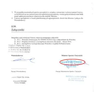 Umowa pomiędzy Ministerstwem Sportu a Stadionem Śląskim