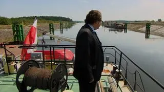 Minister Marek Gróbarczyk nad Kanałem Gliwickim