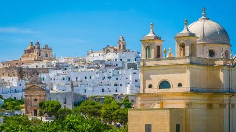 Miasto Ostuni we włoskim regionie Apulia
