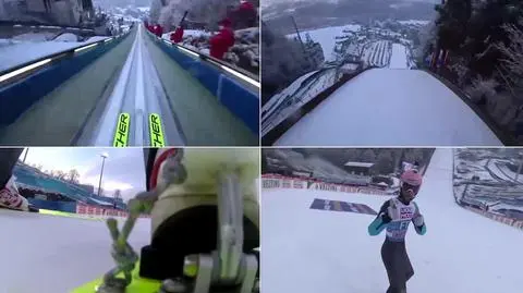 Co widzi skoczek narciarski w trakcie lotu