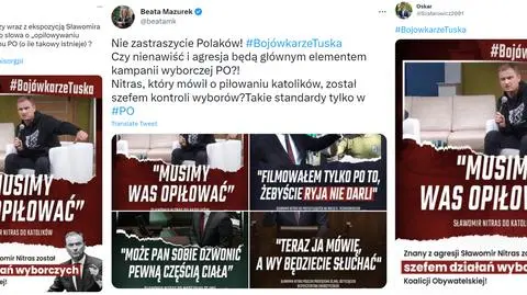 "Piłowanie katolików". Partyjny przekaz na zmanipulowanym cytacie
