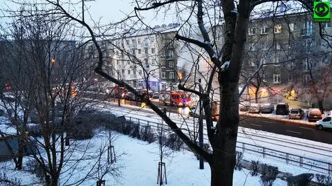 Pożar w kamienicy przy Okopowej