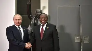 Władimir Putin i Cyril Ramaphosa w czasie szczytu BRICS. Zdjęcie z lipca 2018 roku 
