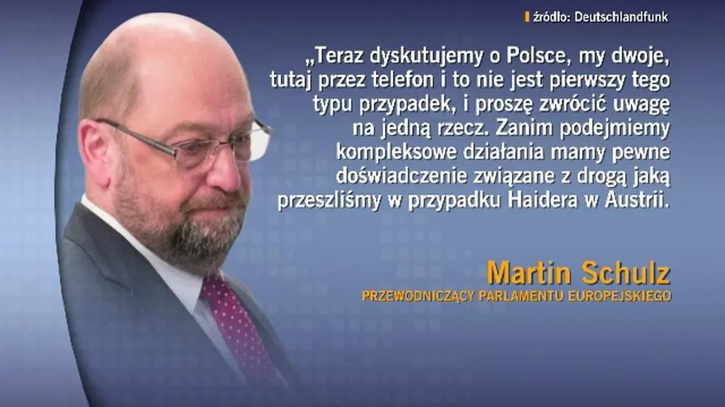 Schulz: wydarzenia w Polsce mają charakter zamachu stanu
