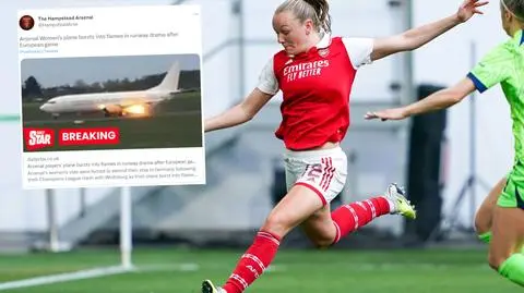 Zapalił się samolot z piłkarkami Arsenalu. "W takich chwilach każdy ma najgorsze myśli"
