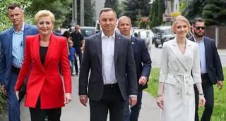 Agata Kornhauser-Duda, prezydent Andrzej Duda i Kinga Duda