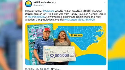 Wygrał dwa miliony w loterii, dwa lata wcześniej milion. Mówi, że to przewidział