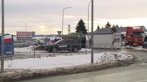 Na granicy w Dorohusku trwa protest polskich przewoźników