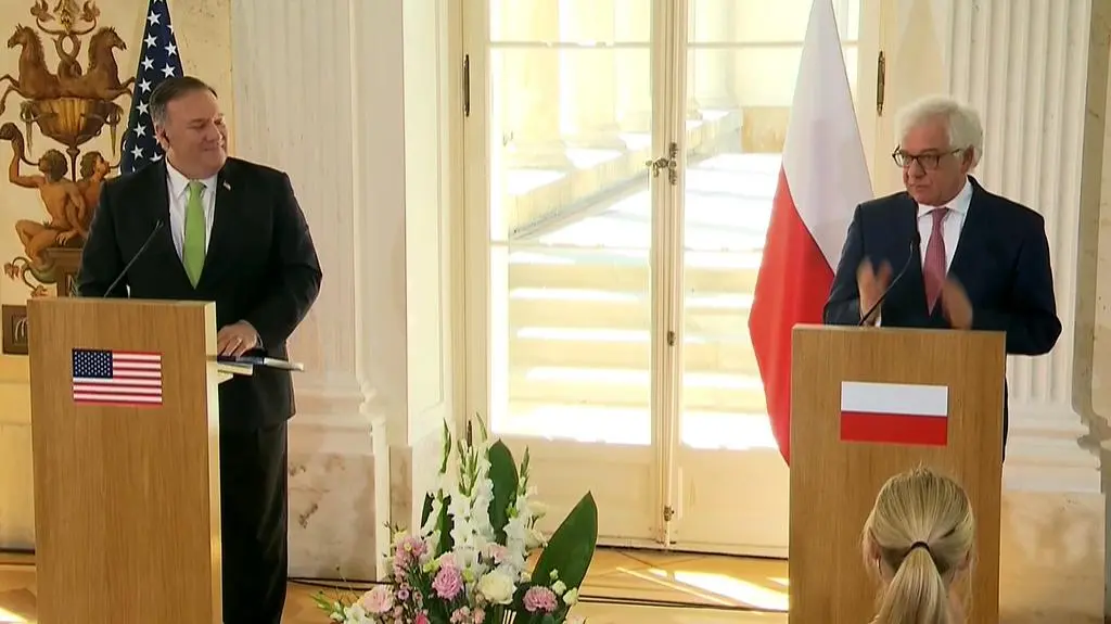 Jacek Czaputowicz i Mike Pompeo