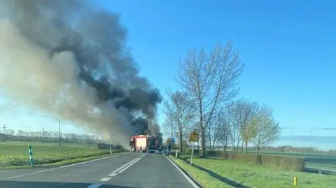 Gwałtowne hamowanie i pożar. Tragiczny wypadek pod Kostrzynem 