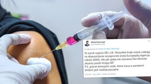 Dlaczego Wielka Brytania może już szczepić na COVID-19? Michał Dworczyk: "To wynik wyjścia z UE". Nieprawda