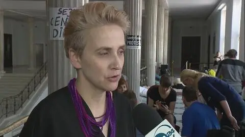 Parents of people with disabilities protest in Sejm