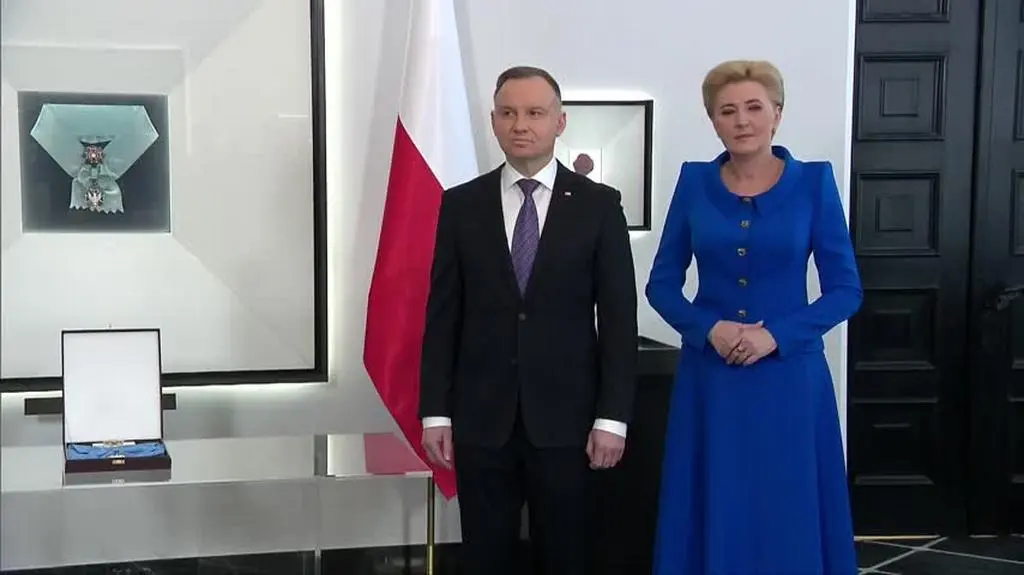 Wołodymyr Zełenski został odznaczony Orderem Orła Białego przez Andrzeja Dudę