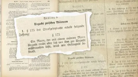 Różowy trójkąt na pierś, zastrzyk powietrza w żyłę. Ofiary paragrafu 175