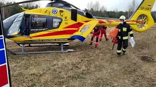 Po kierowcę przyleciał helikopter