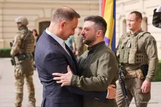 Andrzej Duda podczas wizyty w Kijowie