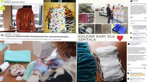 Szyją maseczki, gotują posiłki dla lekarzy. Firmy i mieszkańcy pomagają szpitalom