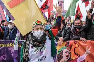 Protest zwolenników HDP 