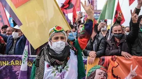 Protest zwolenników HDP 