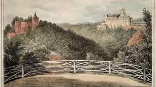 Zamek Książ około 1820 roku, w czasach kiedy gościła w nim Eliza Radziwiłłówna