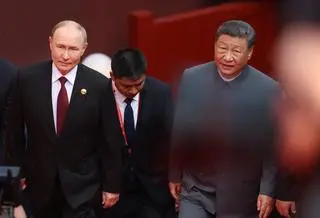 Władimir Putin i Xi Jinping w Pekinie