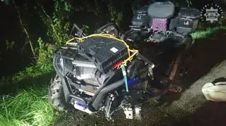 Groźny wypadek na quadzie