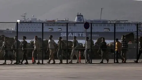 Grecja. Migranci w Lawrio (10 lipca 2025)