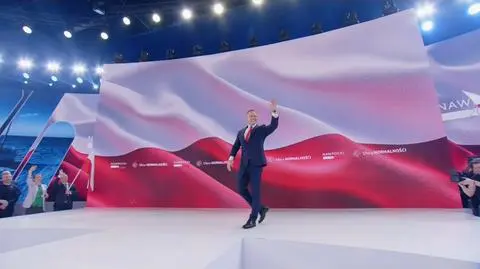 Wybory prezydenckie 2025. Karol Nawrocki na konferencji programowej. Nieprawdy i manipulacje