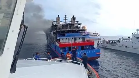 Pożar promu u wybrzeży Indonezji