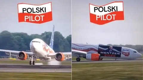 Nagranie to gra komputerowa, a "pilotem" był pasjonat polski lotnictwa