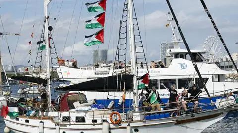 Statki Flotylli Global Sumud wypłynęły z Barcelony