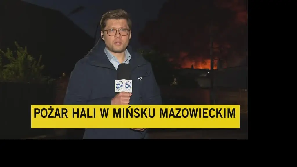 Pożar hali w Mińsku Mazowieckim