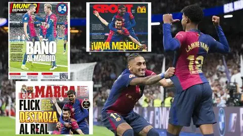 "Piorunujący", "Niesamowite". Lewandowski z wysokimi notami po El Clasico