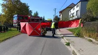 Zderzenie motocykla z traktorem. Jedna osoba nie żyje