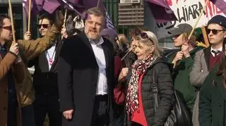 Zandberg na proteście w obronie osiedla Maltańskiego