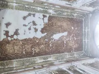 Malowidło odkryto na ścianie kamienicy przy ulicy Śląskiej 41