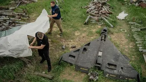 Charków. Rosyjskie drony Szached zestrzelone przez armię Ukrainy, kwiecień 2025
