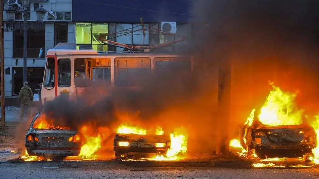 Miejsce ataku sił rosyjskich na Zaporoże 