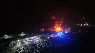 Pożar złomowiska w Stobnie