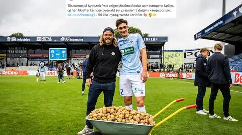 Taczka ziemniaków dla piłkarza meczu