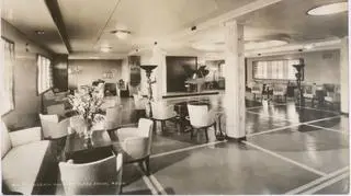 Statek "Piłsudski". Salon klasy turystycznej