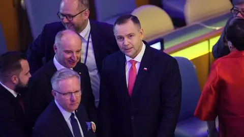 Karol Nawrocki podczas uroczystości upamiętniającej 80. rocznicę utworzenia ONZ