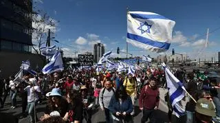 Protesty w Jerozolimie przeciwko wznowieniu walk w Strefie Gazy i polityce premiera Benjamina Netanjahu