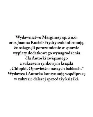 Oświadczenie wydawnictwa Marginesy w sprawie ugody
