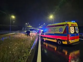 Zdarzenie drogowe na S6 pod Koszalinem. Autem podróżował Skolim