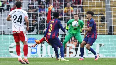 Wojciech Szczęsny w meczu Barcelona - Girona