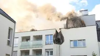 Pożar dachu we Wrocławiu