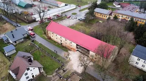 Zawaliła się ściana spichlerza